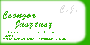 csongor jusztusz business card